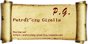 Petróczy Gizella névjegykártya