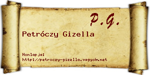 Petróczy Gizella névjegykártya